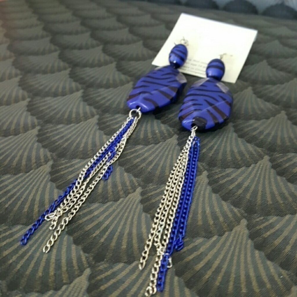 Zebra Pattern Dangle Earrings‎